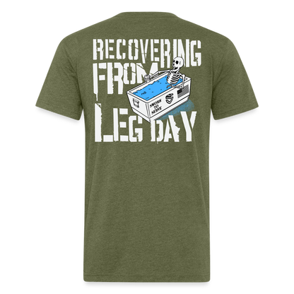 Recovering From Leg Day Tee - heather military green
