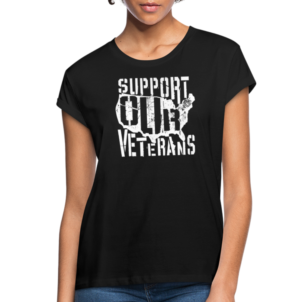 Women’s Support Our Veterans Tee - black