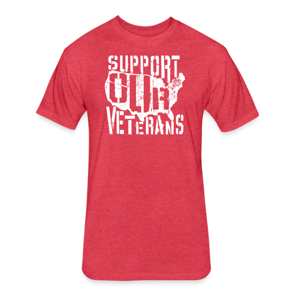 Support Our Veterans - heather red