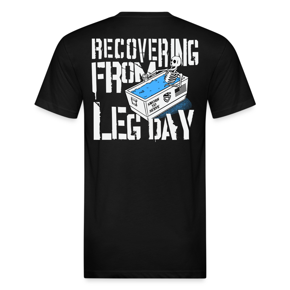 Recovering From Leg Day Tee - black