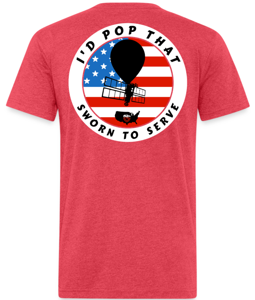 I'd Pop That Tee - heather red